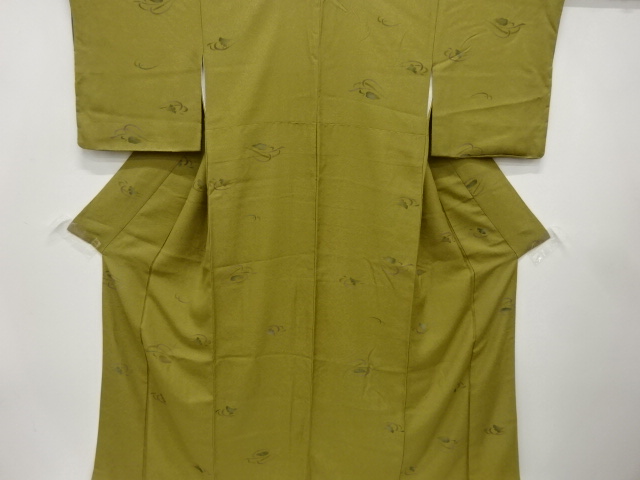 JAPANESE KIMONO / UNUSED KOMON / ABSTRACT LEAVE 